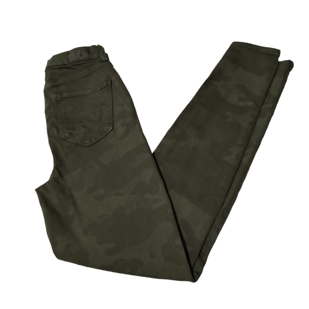 American Eagle Green Camo Curvy Super Hi-Rise Jeggings Size 0